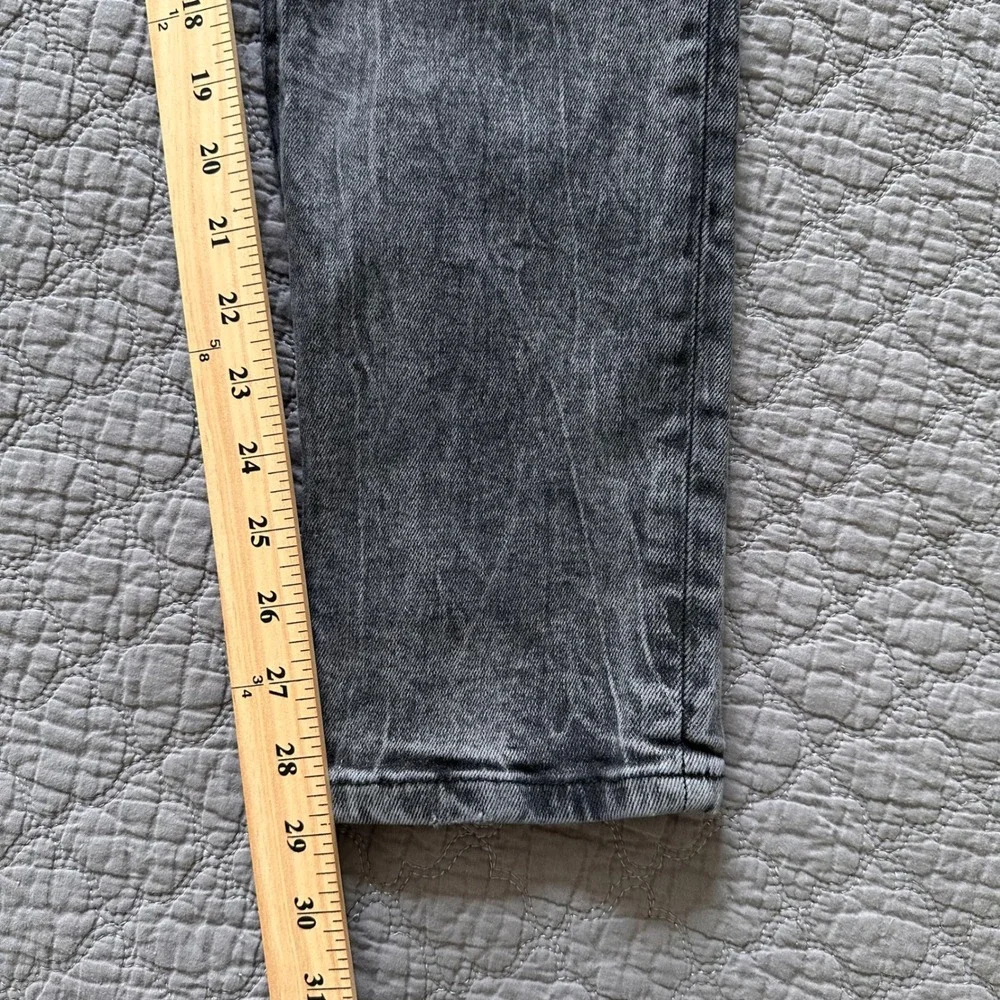 Zara Men's Slim Fit Distressed Acid Wash Grey Denim Jeans Cotton Blend Sz 36x29